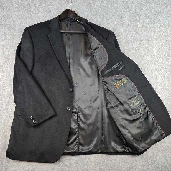 Pronto Moda Other - Pronto Moda Italia Men Black Lambswool Cashmere Blazer Charles 2B Sport Coat 50R